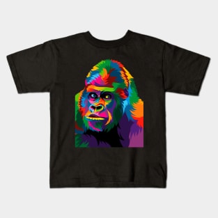 Gorilla Colorful desing Kids T-Shirt